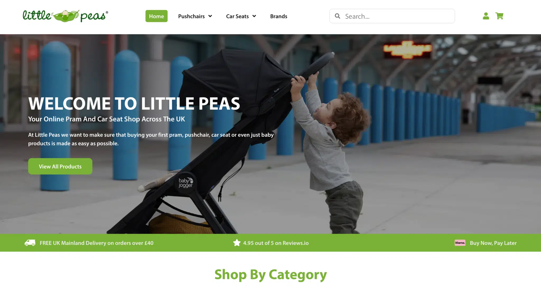 Little Peas Pram Shop - Web Design and Build